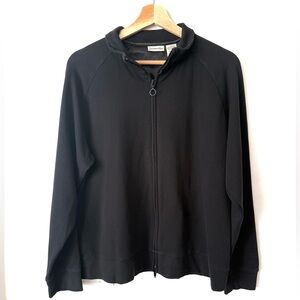 St. John's Bay Black Full-Zip Women’s XL Sweater Jacket